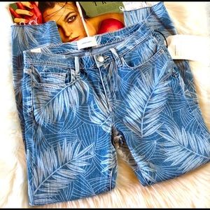 Current Elliott Stiletto Palm Leaf Skinny Jeans 27